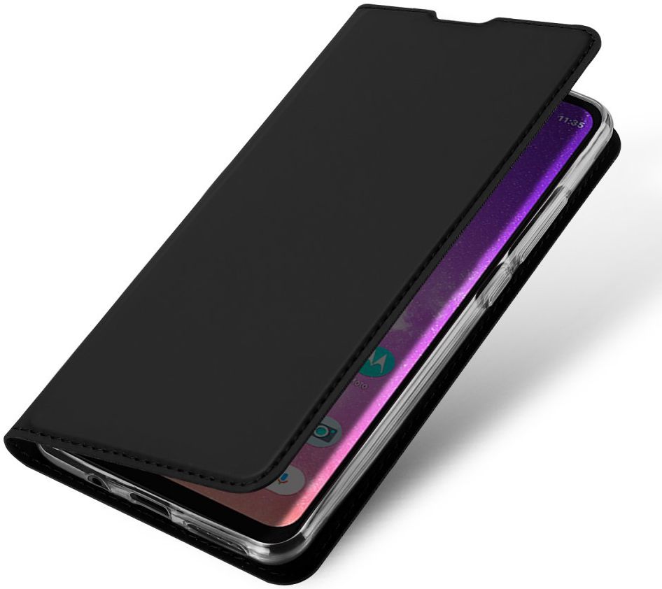 Dux Ducis Motorola One Vision Bookcase Hoesje Zwart afbeelding 1