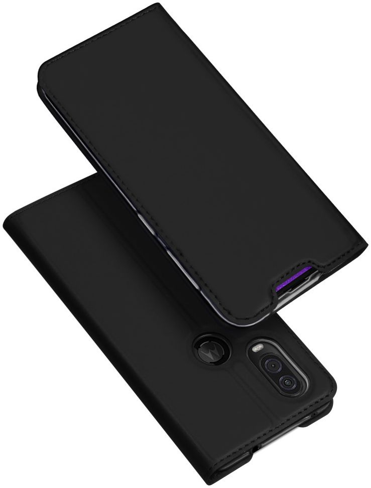 Dux Ducis Motorola One Vision Bookcase Hoesje Zwart afbeelding 5