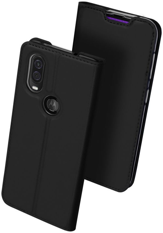 Dux Ducis Motorola One Vision Bookcase Hoesje Zwart afbeelding 6