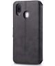 AZNS Samsung Galaxy M20 Portemonnee Stand Hoesje Zwart