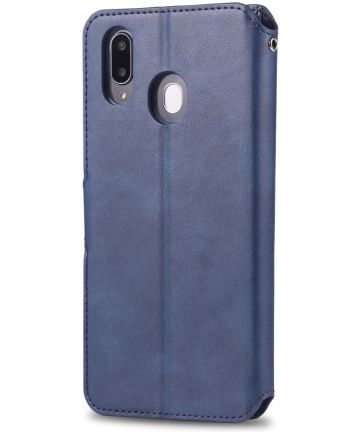 AZNS Samsung Galaxy M20 Portemonnee Stand Hoesje Blauw Hoesjes