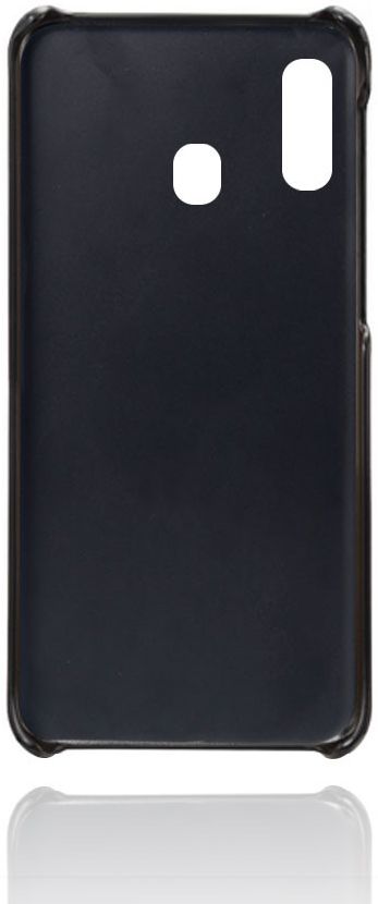 Samsung Galaxy A20e Back Cover met Kunstlederen Coating Zwart afbeelding 5