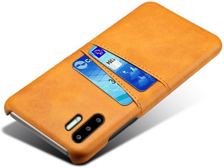 Huawei P30 Pro Back Cover met Kunstlederen Coating Bruin afbeelding 2