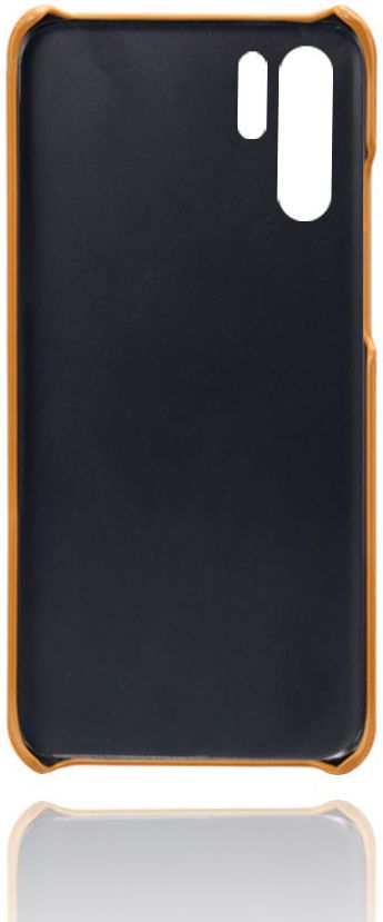 Huawei P30 Pro Back Cover met Kunstlederen Coating Bruin afbeelding 5