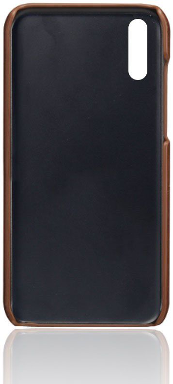 Huawei P30 Back Cover met Kunstlederen Coating Donkerbruin afbeelding 4