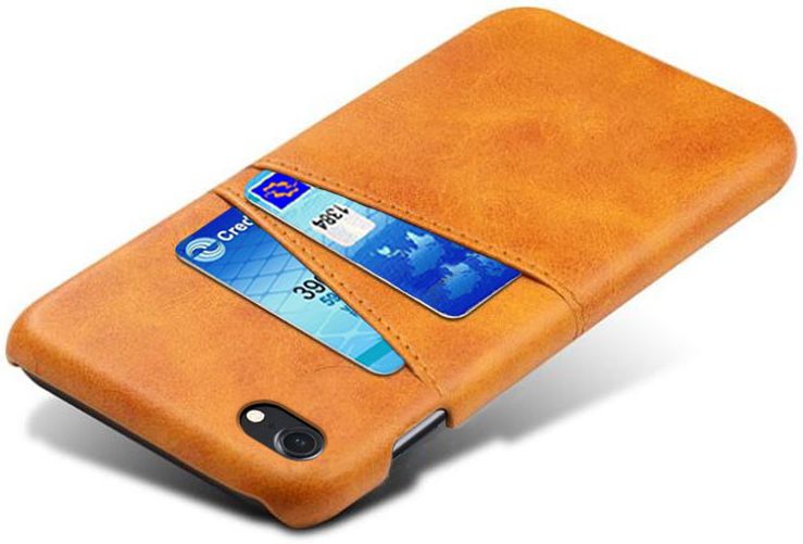Apple iPhone SE 2020/2022 Back Cover Kunstlederen Coating Bruin afbeelding 2