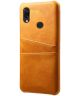 Xiaomi Redmi Note 7 Back Cover met Kunstlederen Coating Bruin