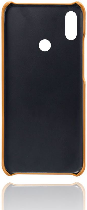 Xiaomi Redmi Note 7 Back Cover met Kunstlederen Coating Bruin afbeelding 5
