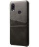Xiaomi Redmi Note 7 Back Cover met Kunstlederen Coating Zwart