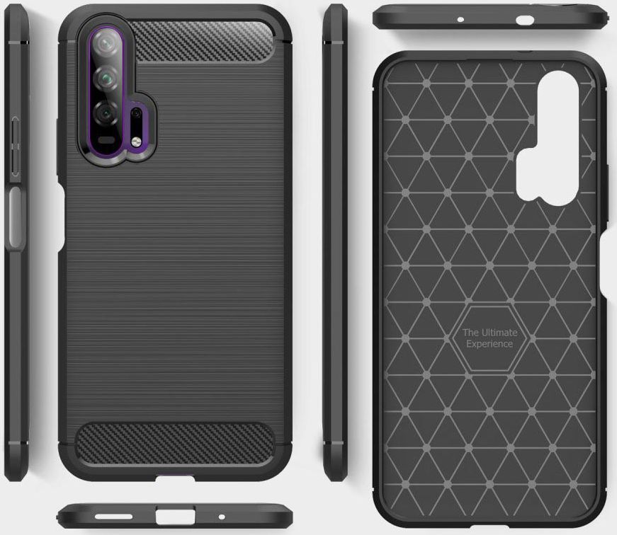 Huawei Honor 20 Pro Geborsteld TPU Hoesje Rood afbeelding 10