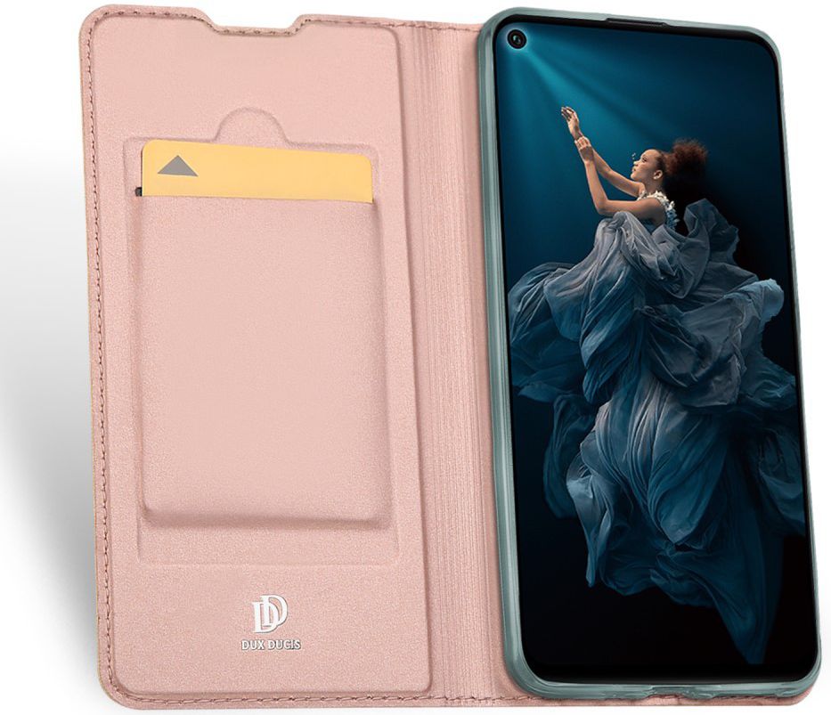 Dux Ducis Honor 20 Pro Bookcase Hoesje Roze Goud afbeelding 2