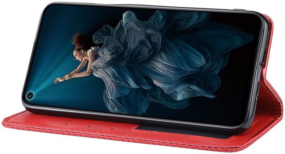 Honor 20 Pro Vintage Portemonnee Hoesje Rood afbeelding 4