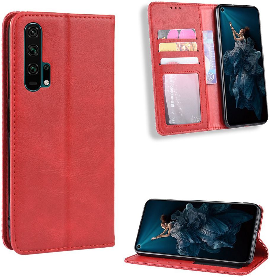 Honor 20 Pro Vintage Portemonnee Hoesje Rood afbeelding 8