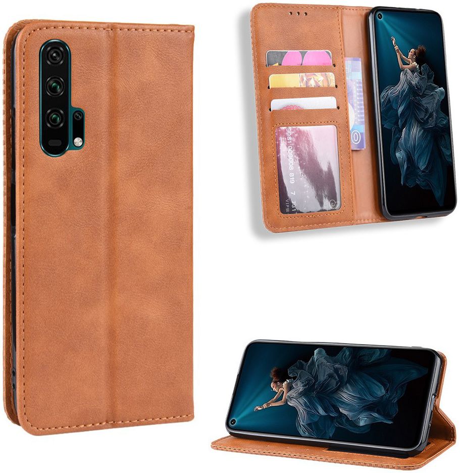Honor 20 Pro Vintage Portemonnee Hoesje Bruin afbeelding 11