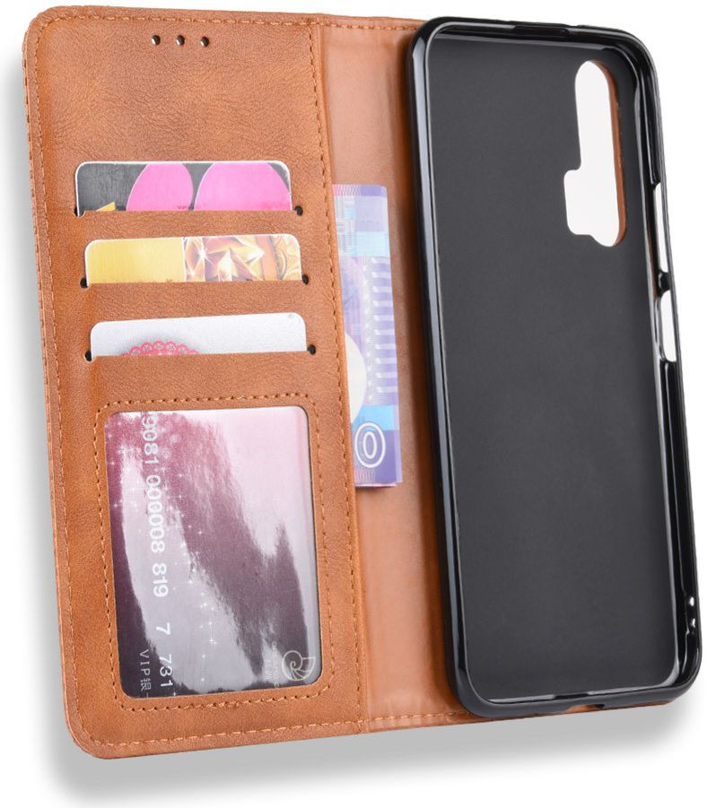 Honor 20 Pro Vintage Portemonnee Hoesje Bruin afbeelding 6