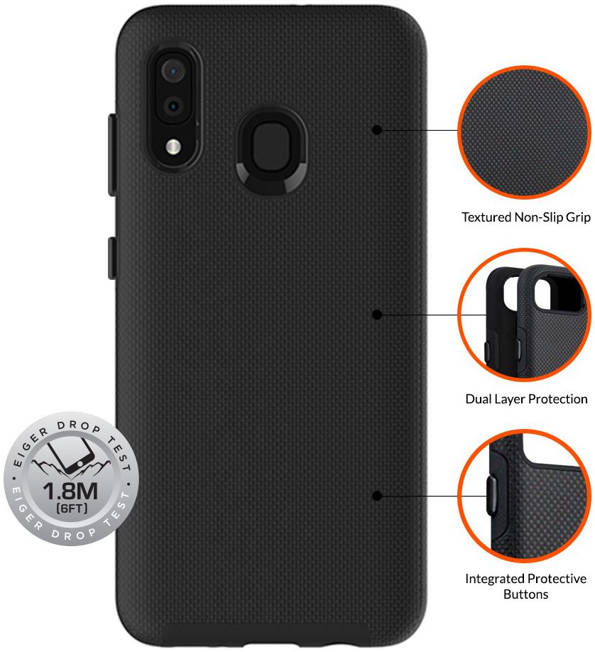 Eiger North Case Hybride Samsung Galaxy A50 Hoesje Back Cover Zwart afbeelding 3