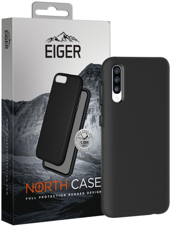 Eiger North Case Hybride Back Cover Samsung Galaxy A50 Hoesje Zwart afbeelding 1