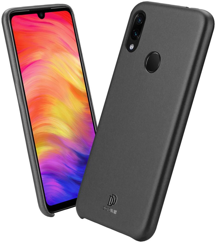 Dux Ducis Skin Lite Kunstleren Coating Hoesje Redmi Note 7 Zwart afbeelding 2