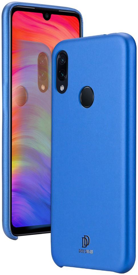 Dux Ducis Skin Lite Kunstleren Coating Hoesje Redmi Note 7 Blauw afbeelding 3