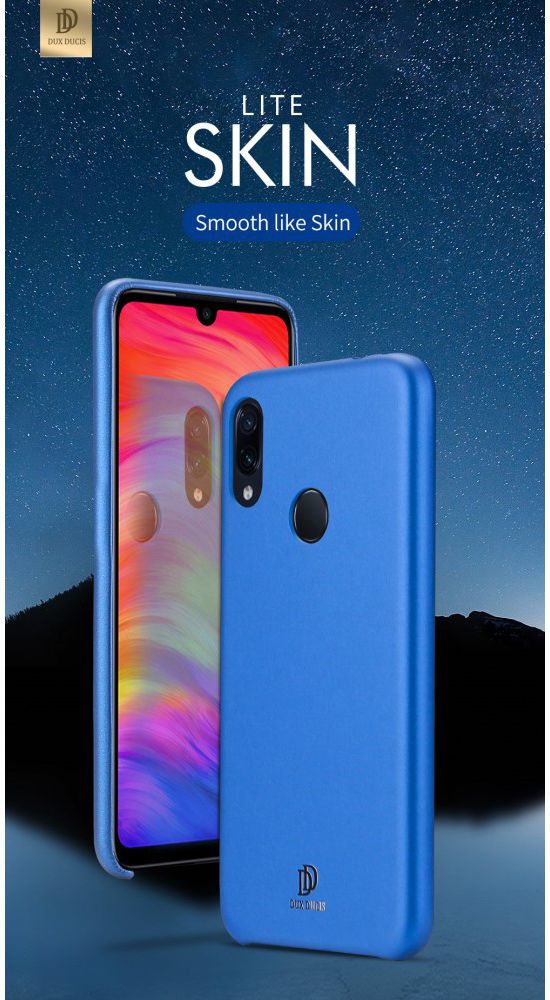 Dux Ducis Skin Lite Kunstleren Coating Hoesje Redmi Note 7 Blauw afbeelding 6