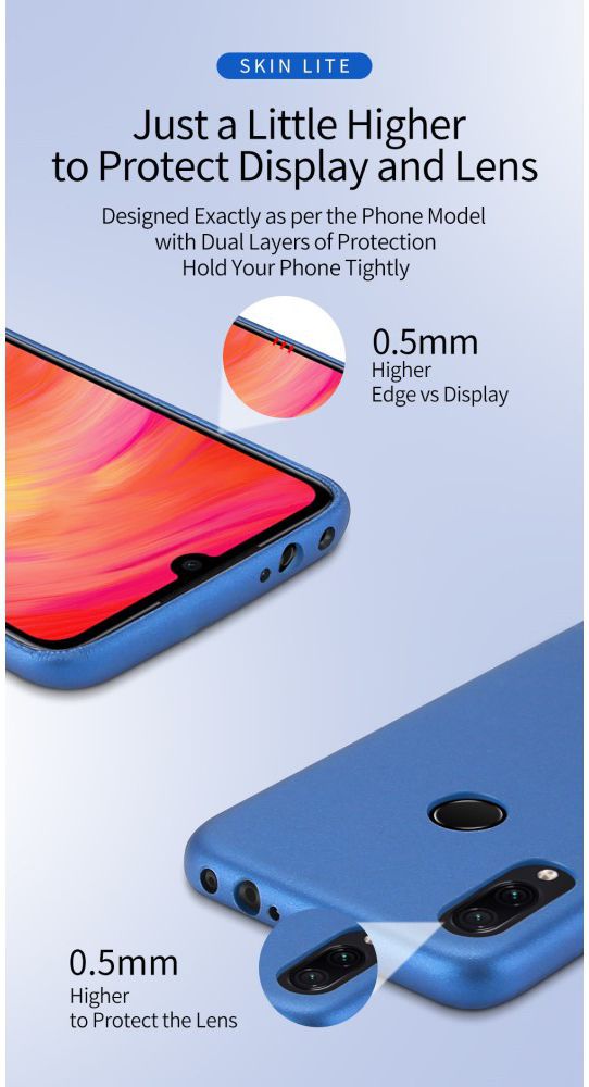 Dux Ducis Skin Lite Kunstleren Coating Hoesje Redmi Note 7 Blauw afbeelding 9