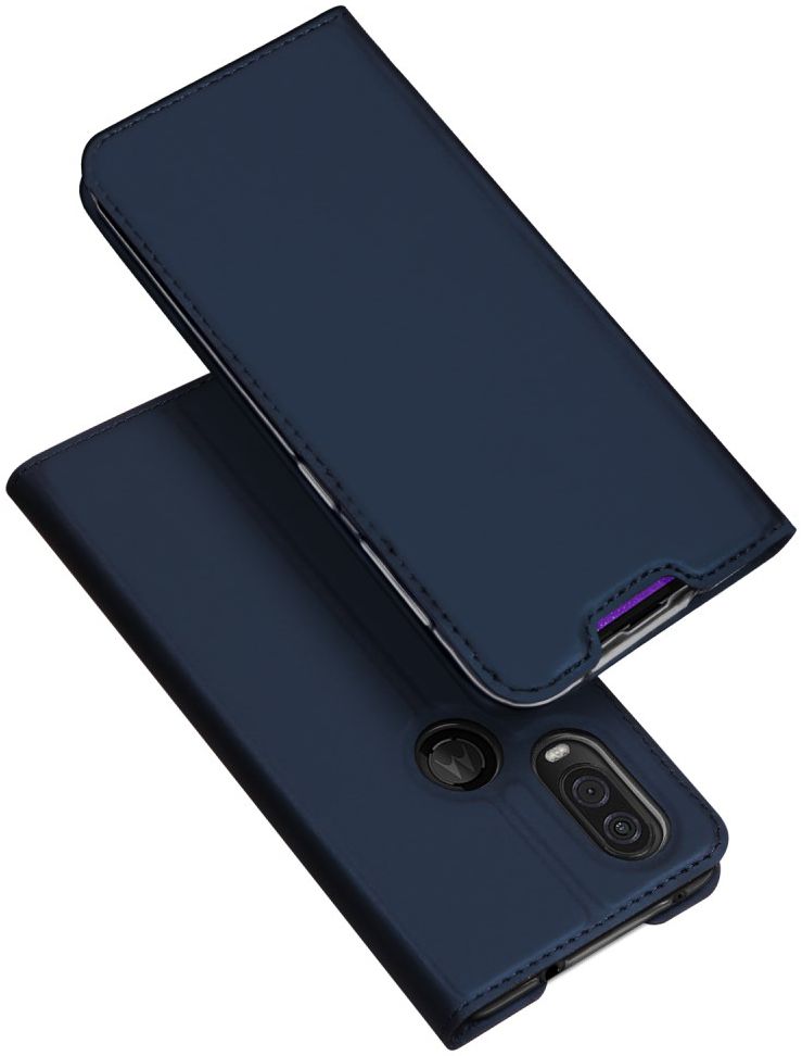 Dux Ducis Premium Book Case Motorola Moto One Vision Hoesje Blauw afbeelding 5