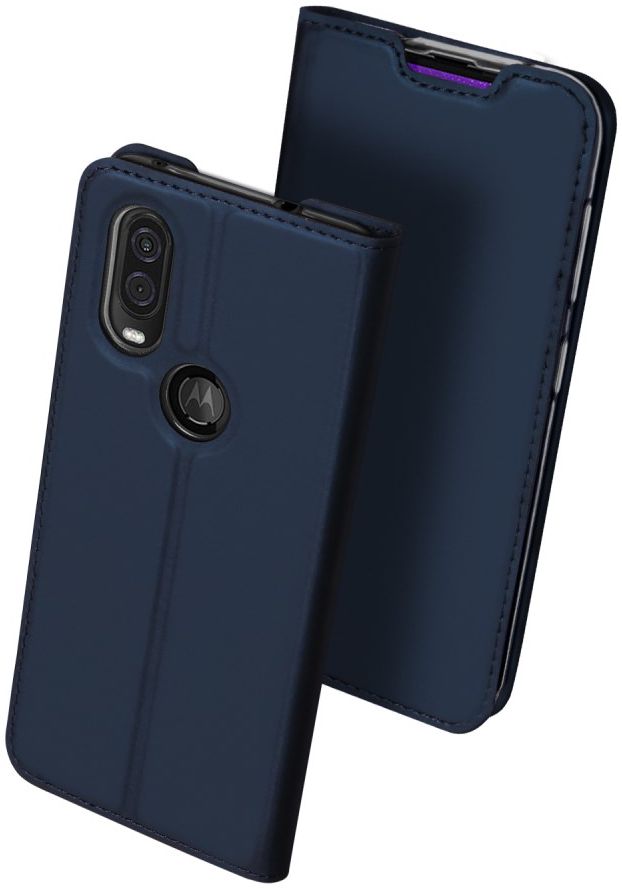 Dux Ducis Premium Book Case Motorola Moto One Vision Hoesje Blauw afbeelding 6