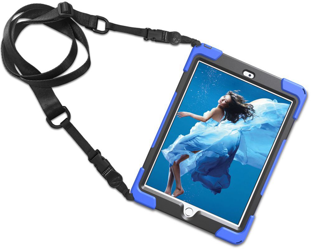 Apple iPad 2017 / 2018 / Air / Air 2 Hybrid Hoesje met Kickstand Blauw afbeelding 4