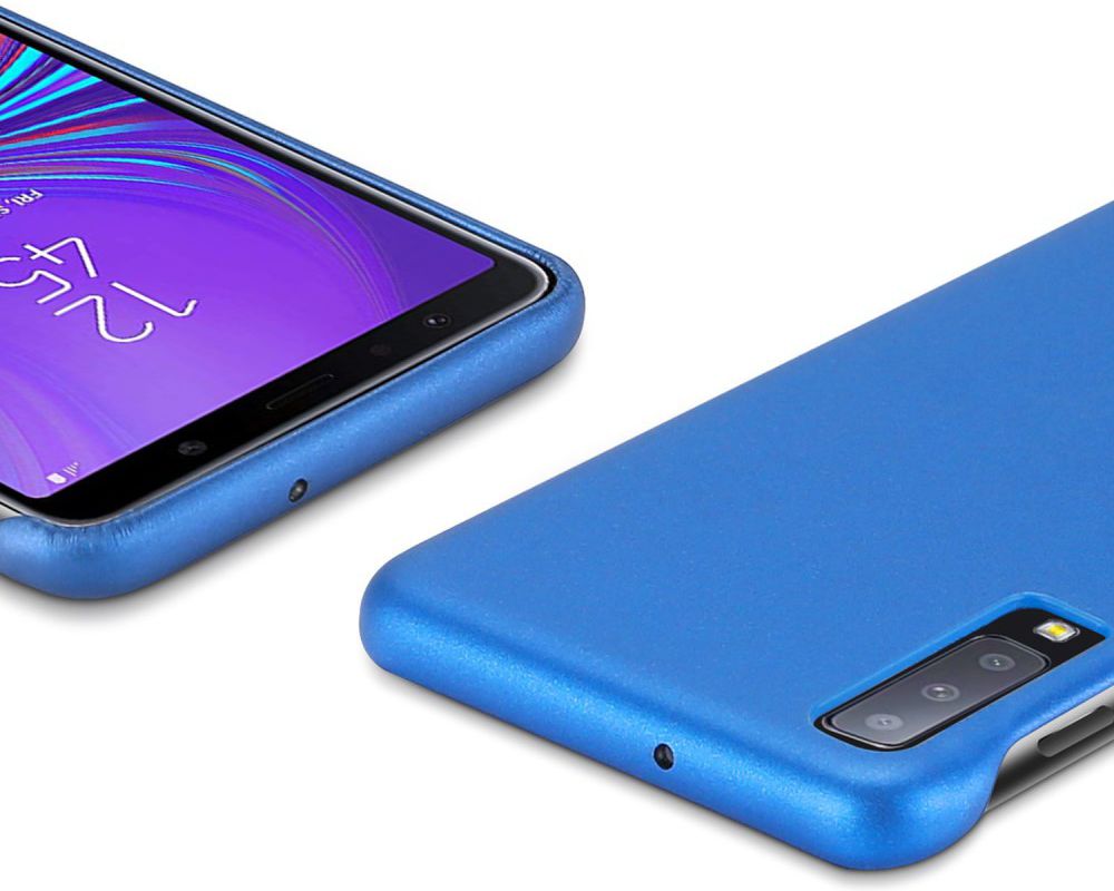 Dux Ducis Skin Lite Kunstleren Coating Hoesje Galaxy A7 (2018) Blauw afbeelding 5