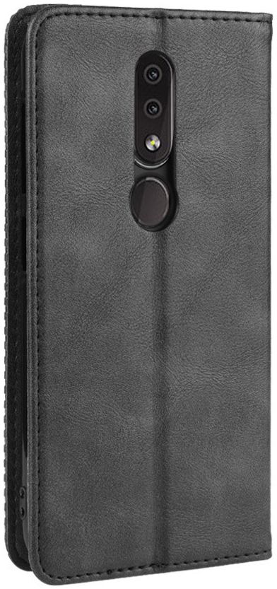 Nokia 4.2 Stijlvol Vintage Portemonnee Hoesje Zwart afbeelding 5