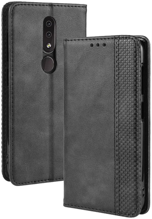 Nokia 4.2 Stijlvol Vintage Portemonnee Hoesje Zwart afbeelding 6