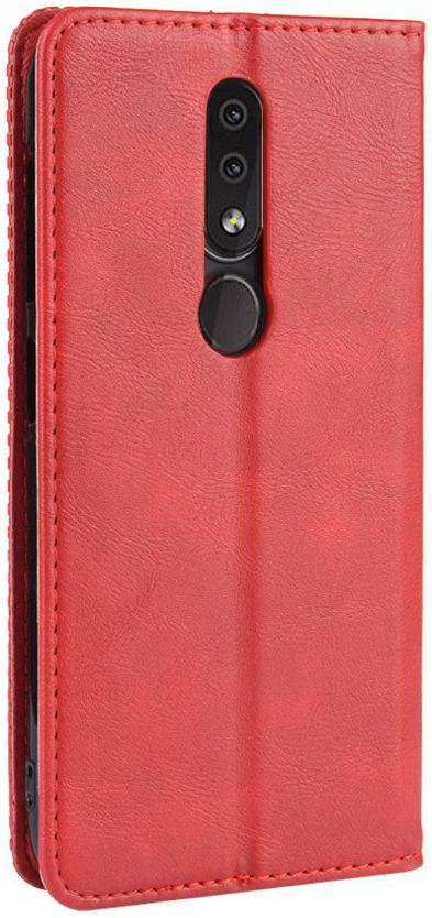 Nokia 4.2 Stijlvol Vintage Portemonnee Hoesje Rood afbeelding 4