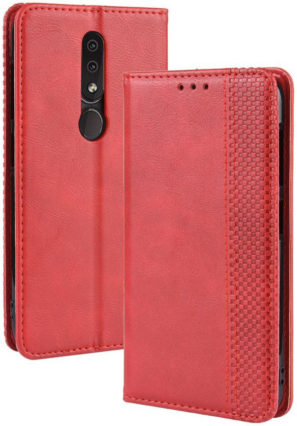 Nokia 4.2 Stijlvol Vintage Portemonnee Hoesje Rood afbeelding 5