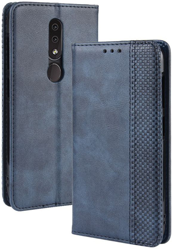 Nokia 4.2 Stijlvol Vintage Portemonnee Hoesje Blauw afbeelding 6
