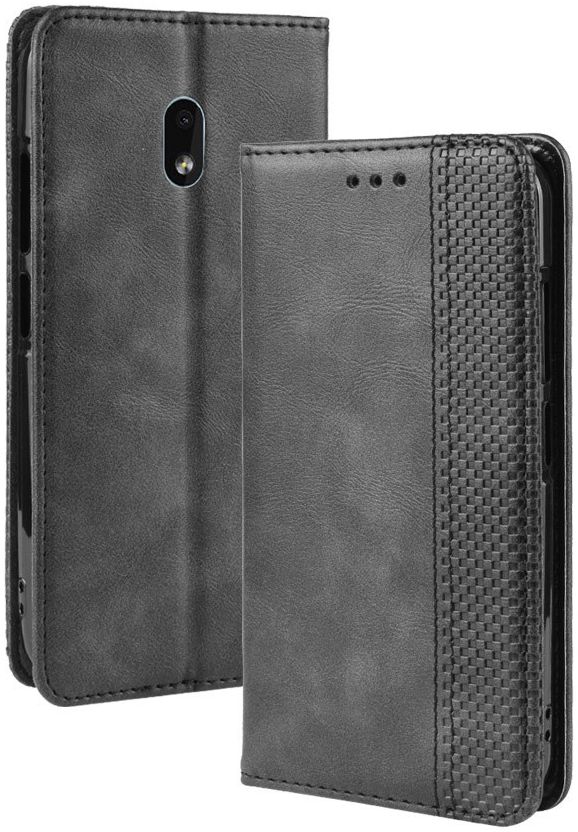 Nokia 2.2 Stijlvol Vintage Portemonnee Hoesje Zwart afbeelding 6