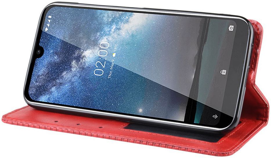 Nokia 2.2 Stijlvol Vintage Portemonnee Hoesje Rood afbeelding 3