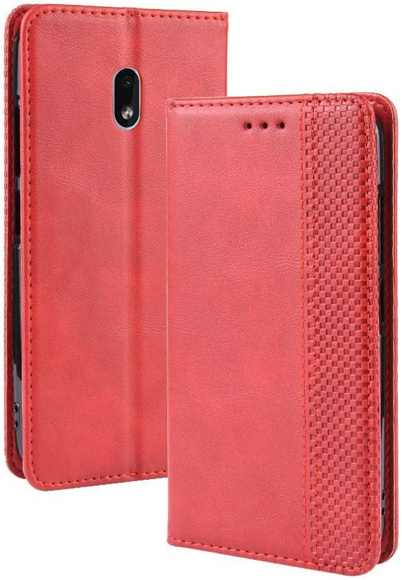 Nokia 2.2 Stijlvol Vintage Portemonnee Hoesje Rood afbeelding 6