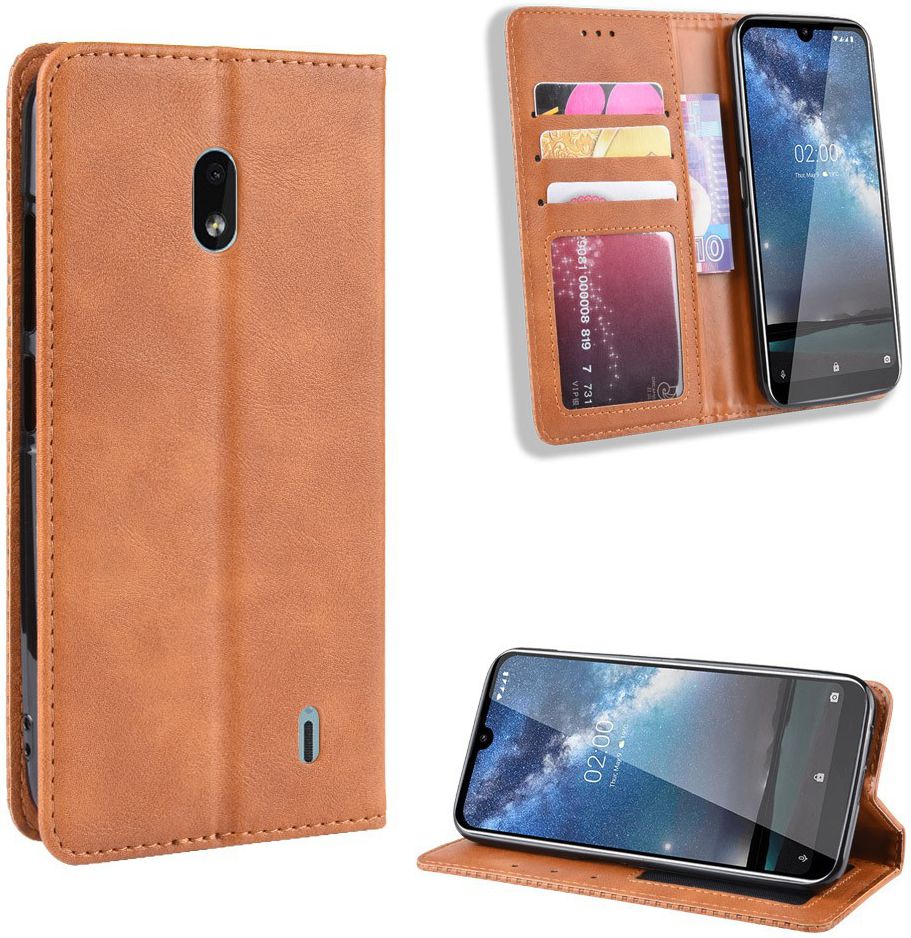 Nokia 2.2 Stijlvol Vintage Portemonnee Hoesje Bruin afbeelding 10