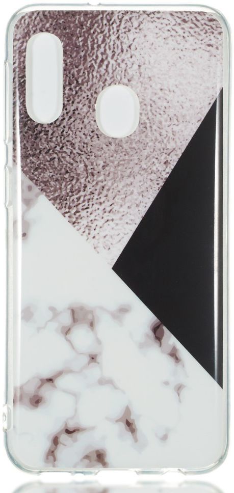 Samsung Galaxy A20E TPU Back Cover met Marmer Print Bruin afbeelding 1