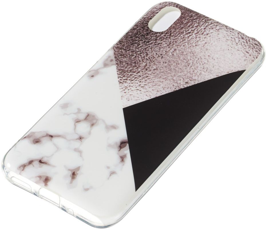 Huawei Y5 (2019) TPU Back Cover met Marmer Print Bruin afbeelding 2