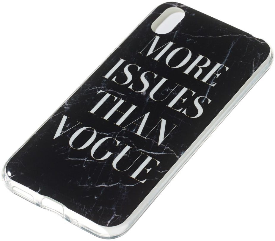 Huawei Y5 (2019) TPU Back Cover met Marmer Print Zwart afbeelding 2