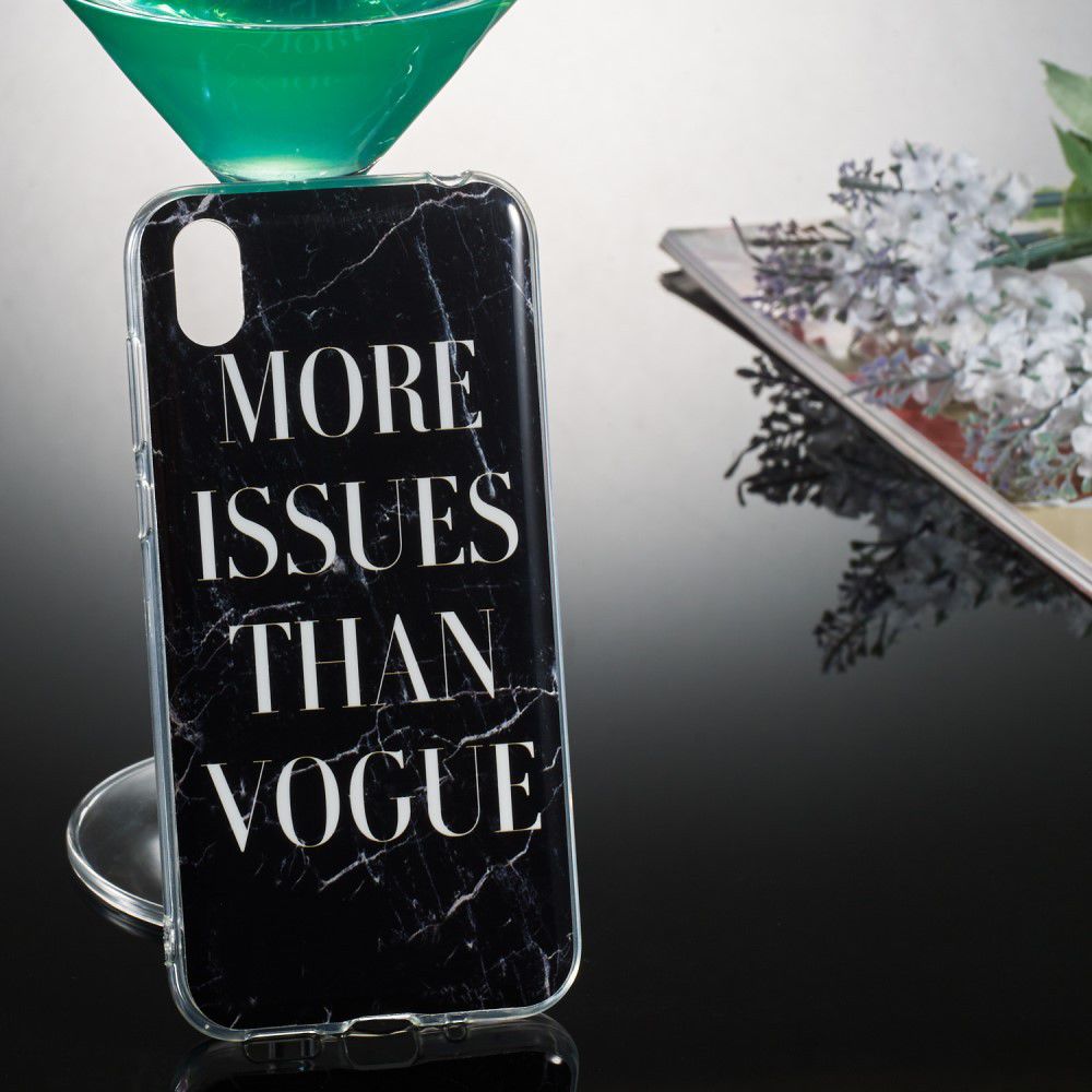 Huawei Y5 (2019) TPU Back Cover met Marmer Print Zwart afbeelding 4
