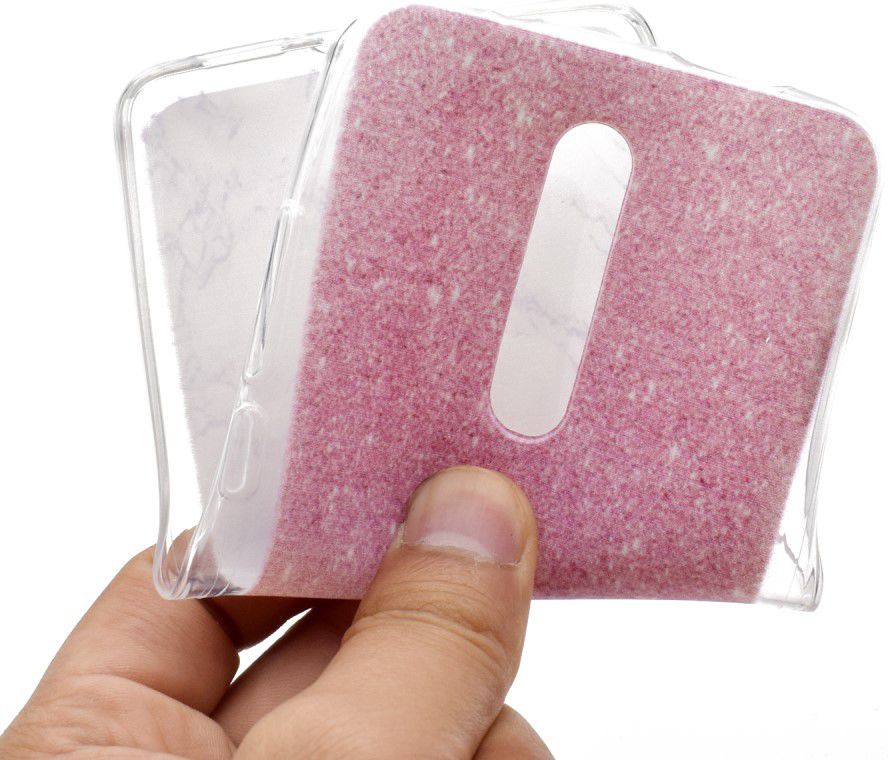Xiaomi Mi 9T Transparant TPU Hoesje met Roze Marmer Print afbeelding 4