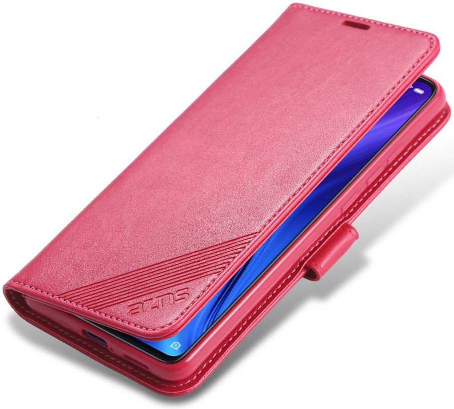 AZNS Xiaomi Mi 9T Portemonnee Stand Hoesje Rood afbeelding 1