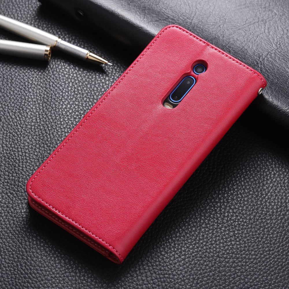 AZNS Xiaomi Mi 9T Portemonnee Stand Hoesje Rood afbeelding 6