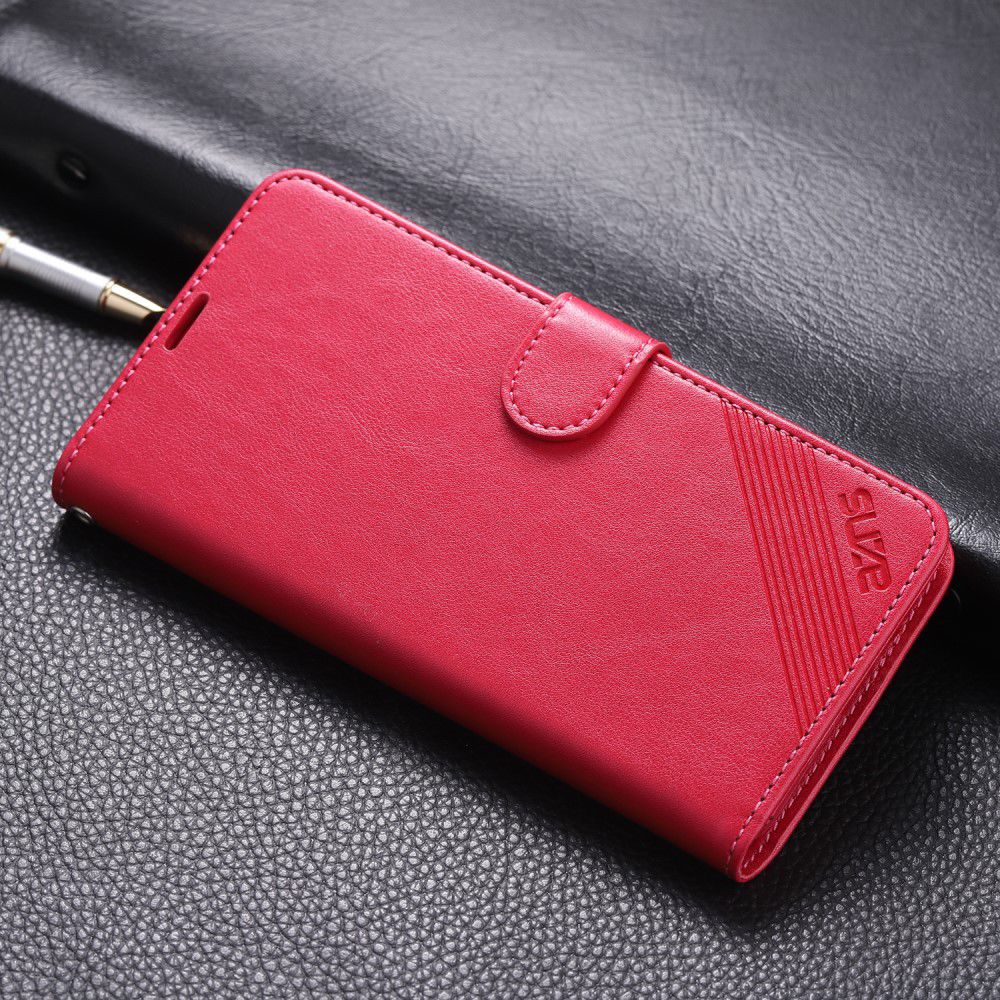 AZNS Xiaomi Mi 9T Portemonnee Stand Hoesje Rood afbeelding 7