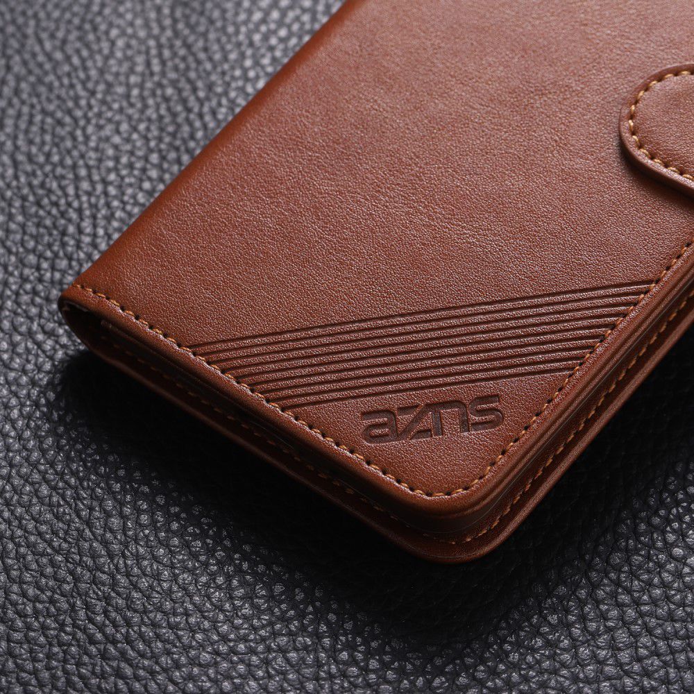 AZNS Xiaomi Mi 9T Portemonnee Stand Hoesje Bruin afbeelding 14