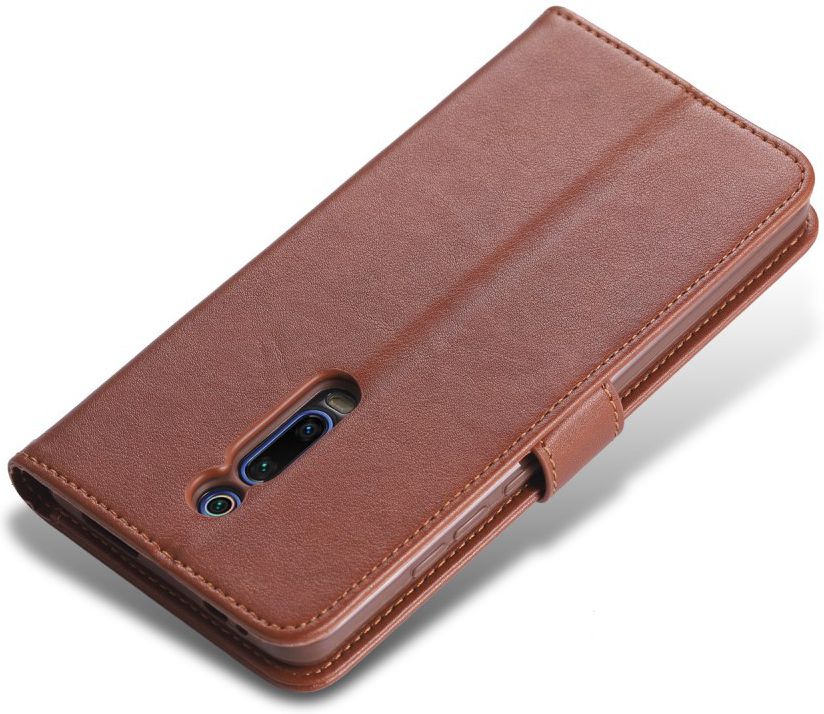 AZNS Xiaomi Mi 9T Portemonnee Stand Hoesje Bruin afbeelding 9