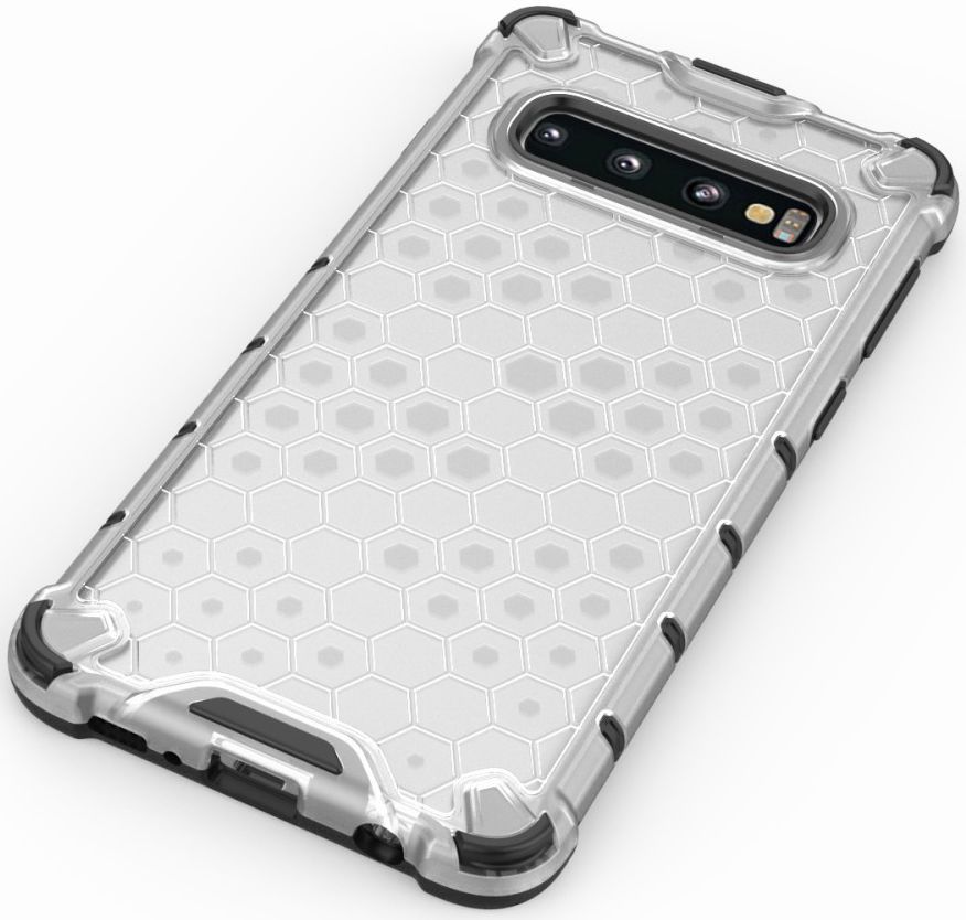 Samsung Galaxy S10 Hybride Honinggraat Hoesje Transparant afbeelding 5