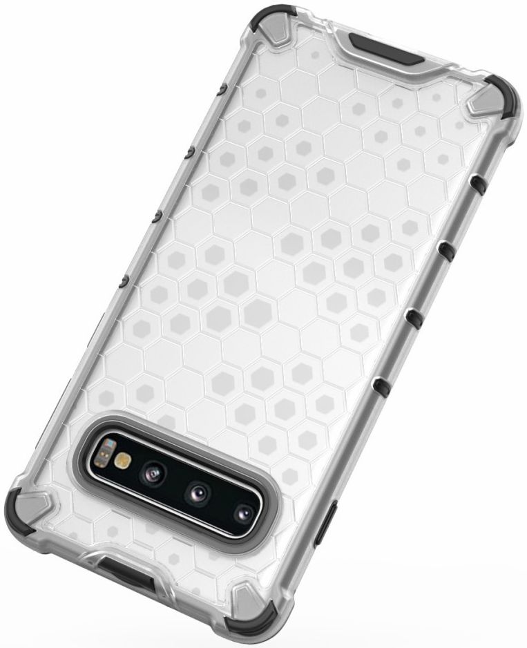 Samsung Galaxy S10 Hybride Honinggraat Hoesje Transparant afbeelding 7